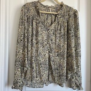 Free People Floral Print Women's Top
